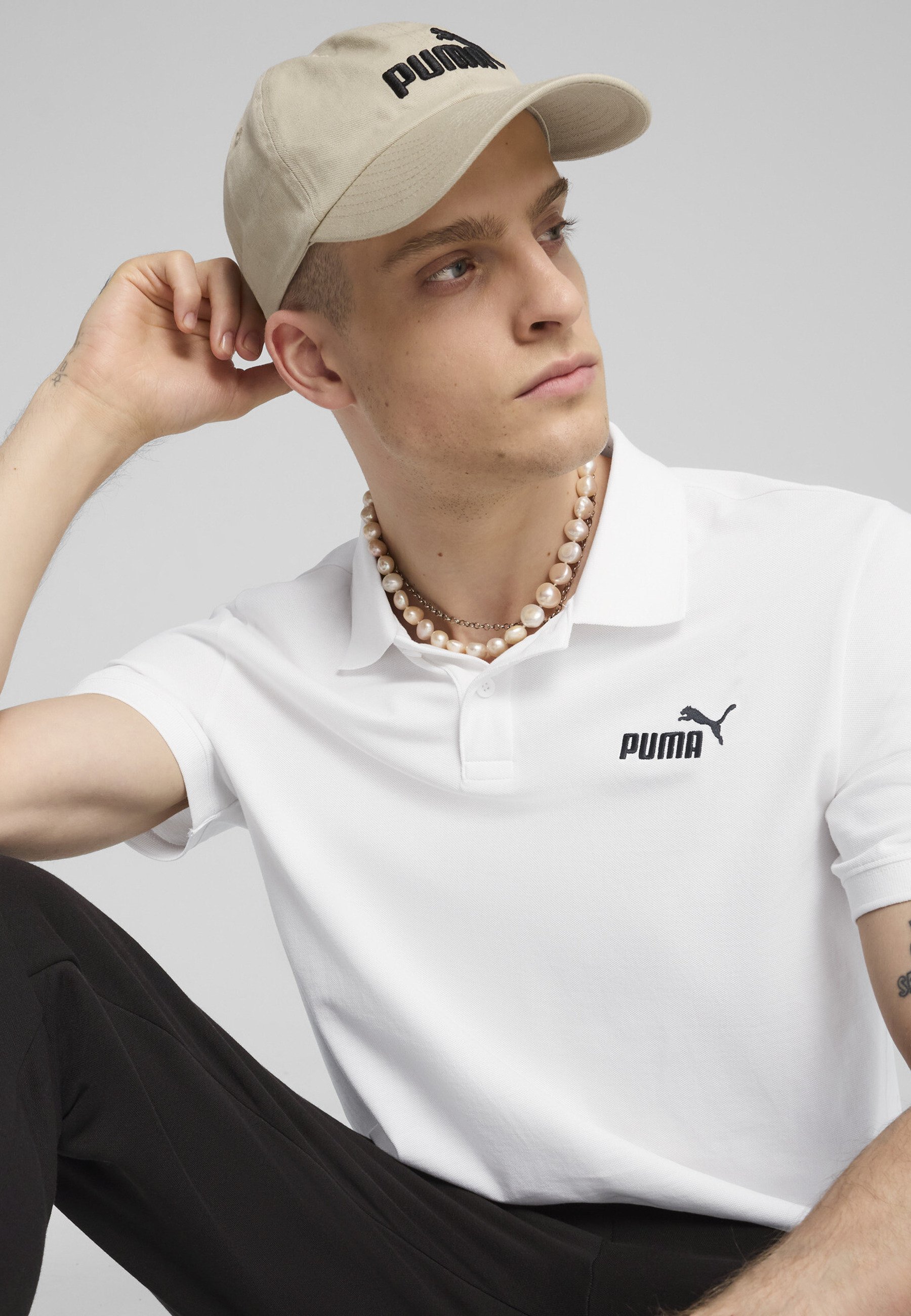 Puma ESSENTIALS - Polo shirt - white - Zalando