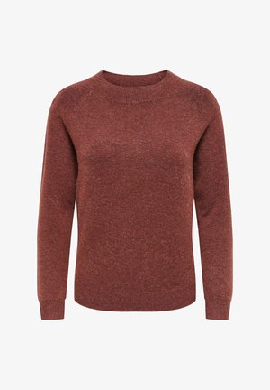 ONLY, ONLRICA LIFE L/S PULLOVER KNT NOOS - Striktrøje - henna