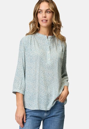 MIT KNOPFLEISTE - Blouse - creamblue