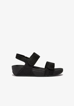 LULU ADJUSTABLE SHIMMERLUX BACK - Sandalen met sleehak - black