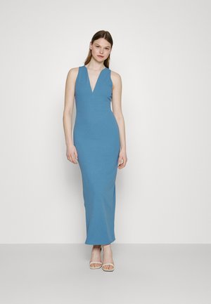WAL G. BETTY V NECK MIDI - Φόρεμα σε ίσια γραμμή - dusty blue