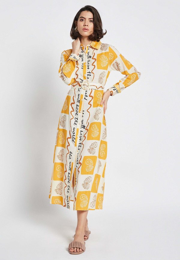 Blusenkleid - oyster