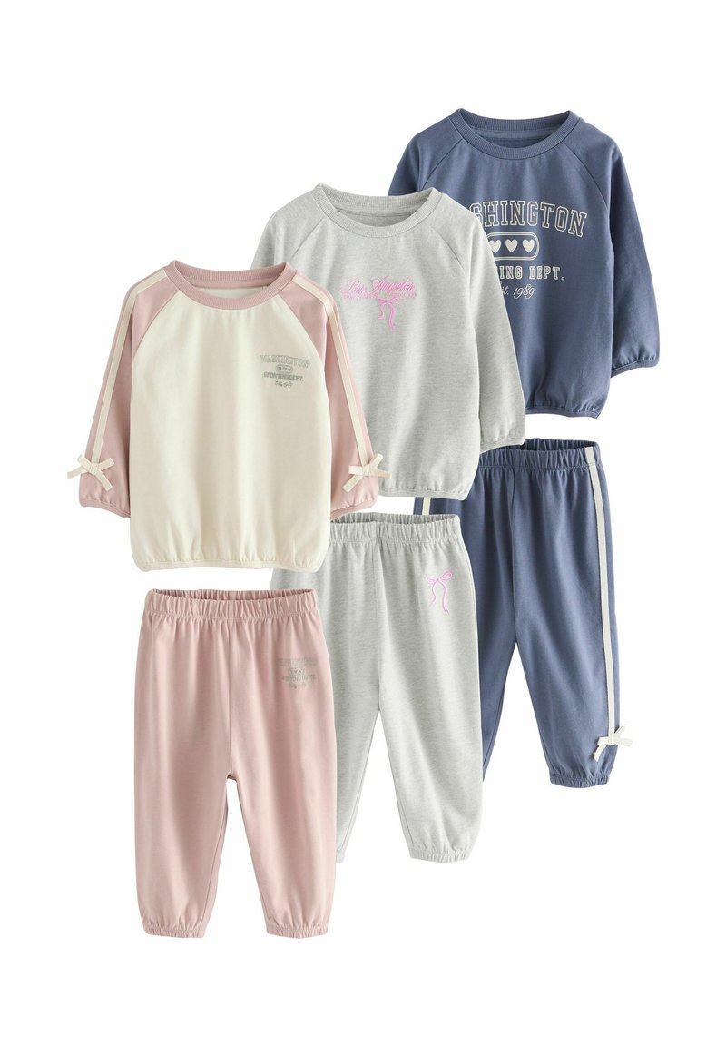 Next REGULAR FIT - JOGGERS 3 PACK SET - Pigiama - pink/navy washington print