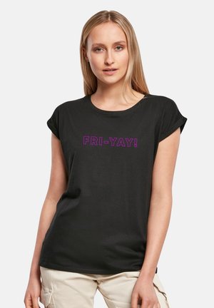CLASSIC ROLL UP FRIYA - Print T-shirt - black