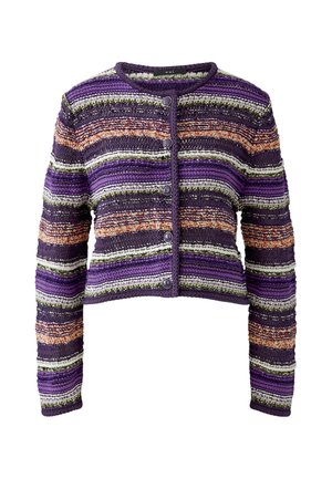 Oui, STRICKJACKE - Gilet - dk violett orange