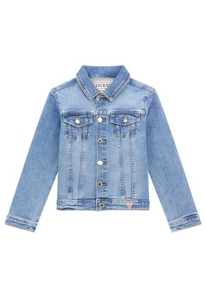 Gai zils džinsu kārtojums ar klasisku apkakli, priekšējo pogu aizdari, divām krūšu kabatām, aizmugurējo yoku un logotipa uzlīmi apakšmalā.