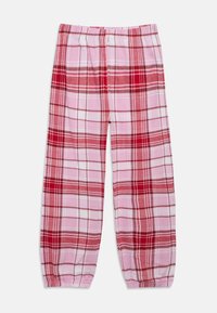 Καρό πιτζάμα παντελόνι σε αποχρώσεις του ροζ και κόκκινου, με ελαστική μέση, άνετη εφα�ρμογή και στενά τελειώματα με απαλή υφή.