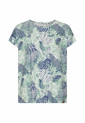 camel active, T-SHIRT MIT RUNDHALSAUSSCHNITT - T-Shirt print - jade aop