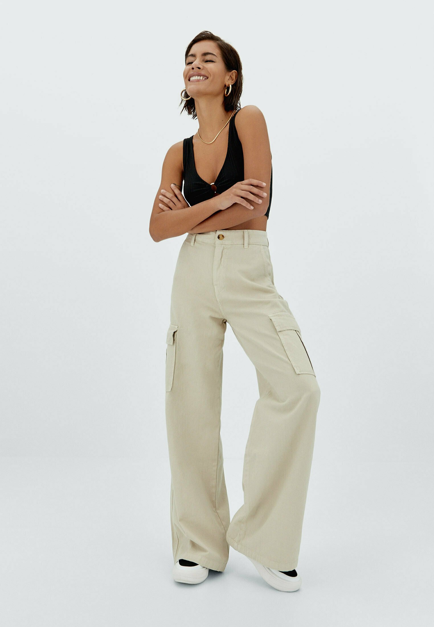 Stradivarius Pantaloni cargo - stone/pietra - Zalando.it