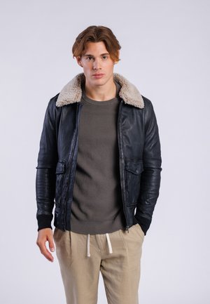 GATEONE - Leren jas - black