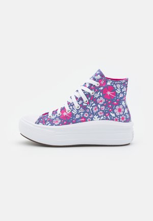 CHUCK TAYLOR ALL STAR MOVE PLATFORM - High-top trainers - washed indigo/pink zest/white