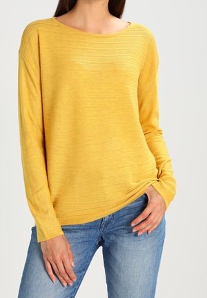 Stickad tröja - dark yellow