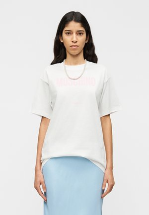 Μπλουζάκι με στάμπα - white/pink