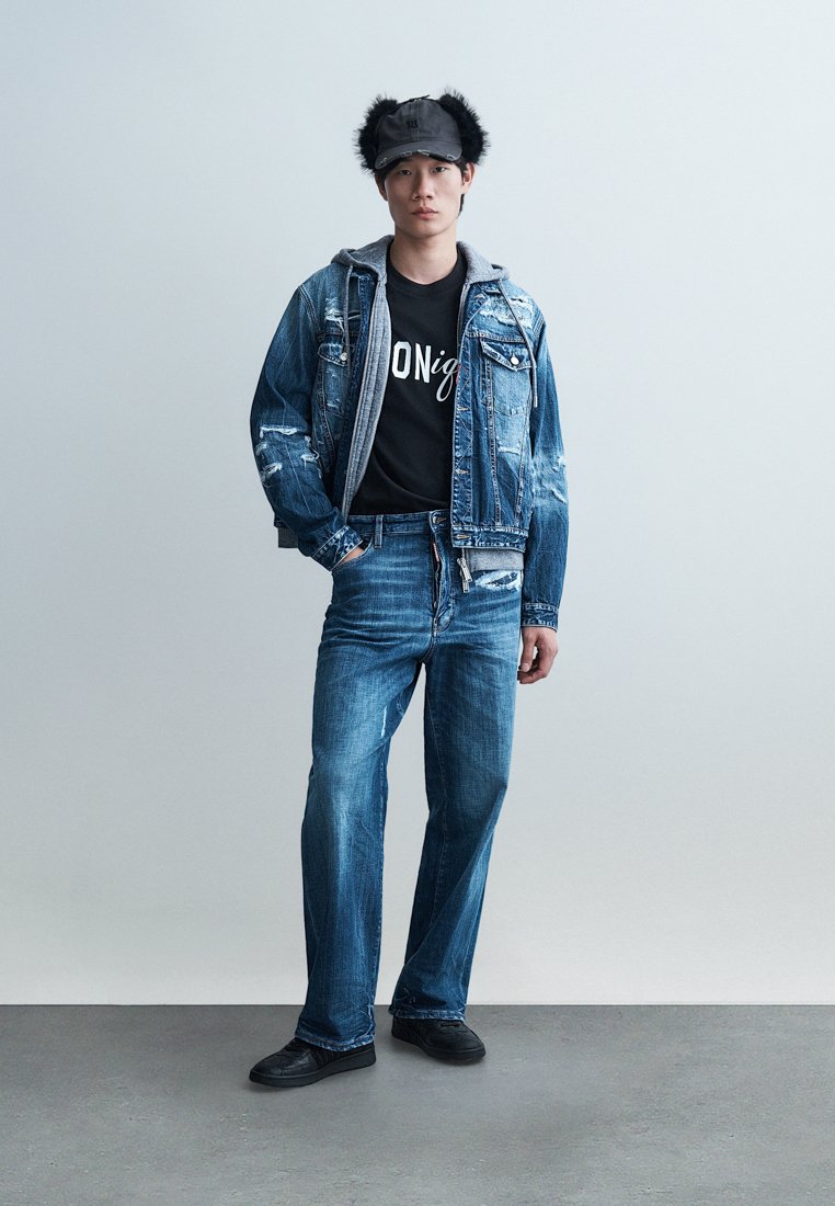 Dsquared2 OVER JACKET - Denim jacket - navy blue/blue denim