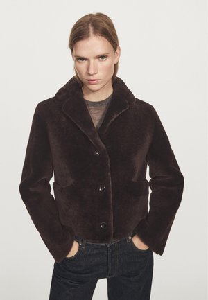 Leather jacket - dark brown