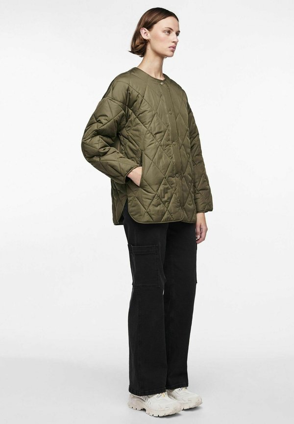 PCSTELLA QUILTED BC - Light jacket - khaki3