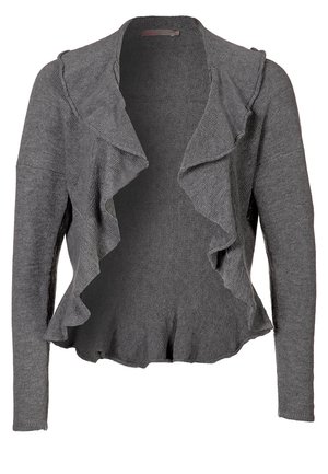 Strickjacke - mottled grey