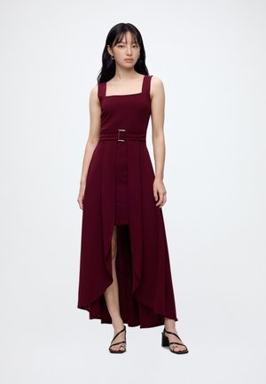 WAL G. BELTED TULIP SKIRT MAXI - Cocktailkjole / festkjole - wine