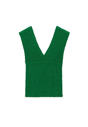 Massimo Dutti, Top - mottled dark green