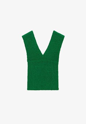 Massimo Dutti, Top - mottled dark green