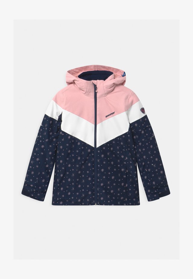 ALJA - Giacca da snowboard - dark blue/light pink/white