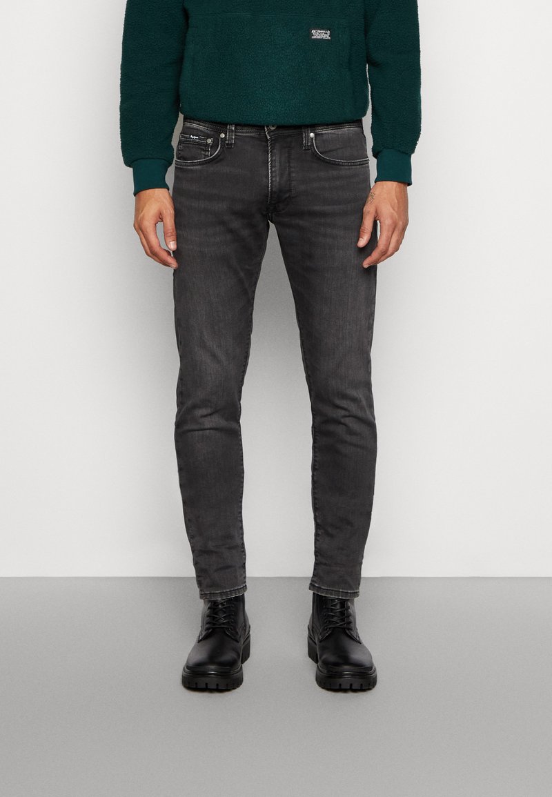 Pepe Jeans STANLEY - Calças de ganga justas - black denim