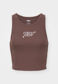 Obey Clothing HEARTS - Top - dark brown