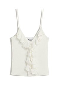 STRAPPY RUFFLED - Top - beige