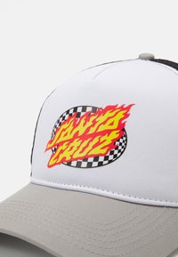 Santa Cruz OVAL CHECK FLAME UNISEX - Gorra - white/stone grey