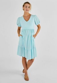 JoJo Maman Bébé REGULAR FIT - Freizeitkleid - turquoise