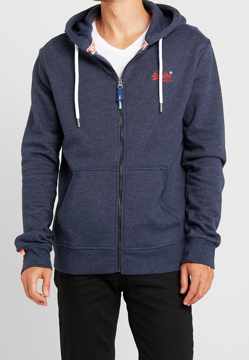 Superdry & Co Felpa con zip - dark blue