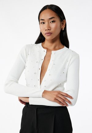RHINESTONE DETAIL - Vest - white