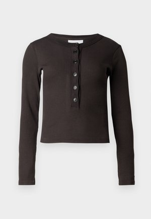 VARRA HENLEY - Hosszú ujjú felső - chocolate