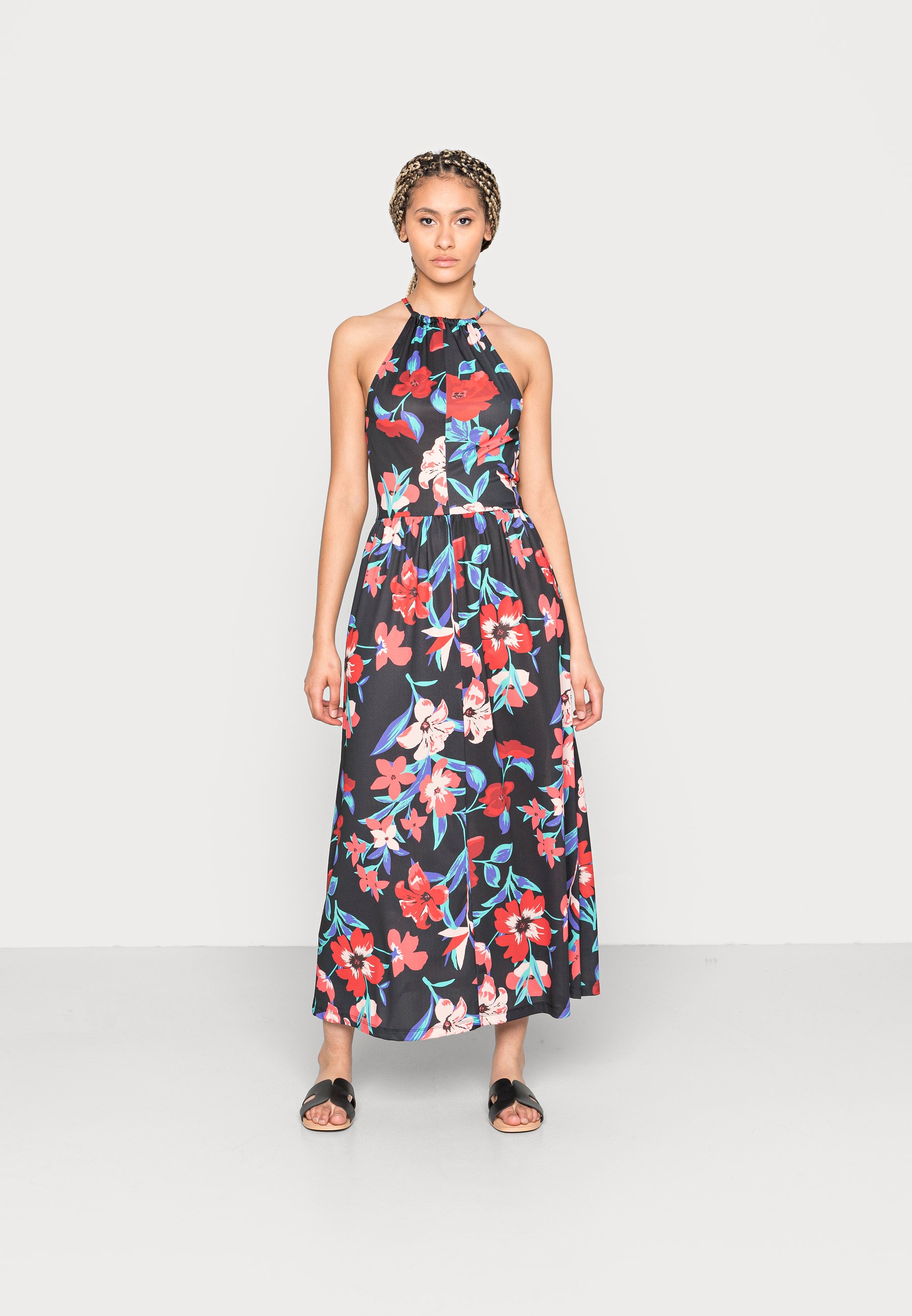 Anna Field Vestido largo - black/red/negro - Zalando.es