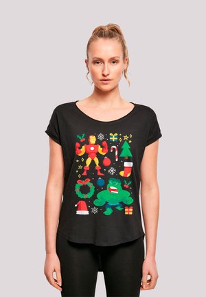 MARVEL UNIVERSE IRON MAN AND HULK CHRISTMAS DAY SUPERH - T-shirt print - black