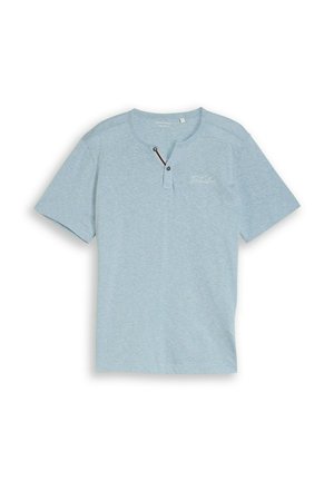 TOM TAILOR, HENLEY MIT FEINEM STREIFENMUSTER - Print T-shirt - spring blue fine stripe