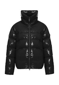 GLOSSY WITH HIGH COLLAR - Daunenjacke - black