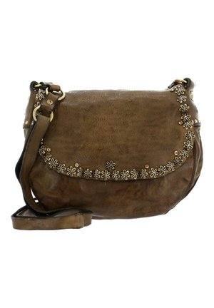 Sac Bandoulière Campomaggi 32 Bar Blues En Cuir Bleu - Cuir Véritable - Fait Main En Italie - Occasion Très Bon état
