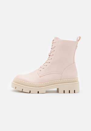 Lace-up ankle boots - powder