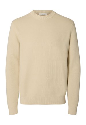 Selected, SLHDANE STRUCTURE CREW NECK - Strickpullover - oatmeal