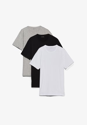 Calvin Klein Underwear, 3 PACK T-SHIRTS COTTON MICRO STRETCH TEES - Undertrøjer - black/white/grey heather