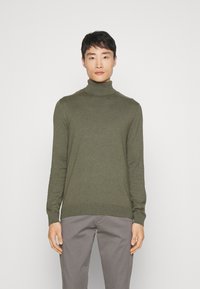Selected Homme SLHBERG ROLL NECK NOOS - Džemperis - ivy green melange