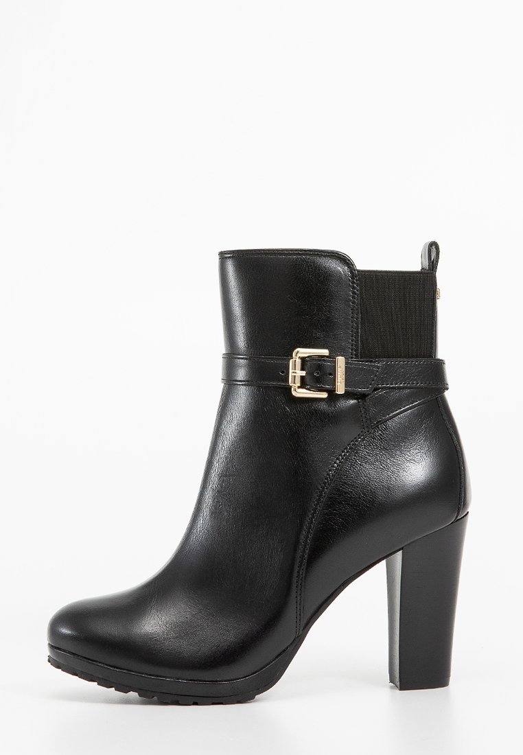 Dune London Enkellaarsjes met hoge hak zwart Dune London Enkellaarsjes met hoge hak zwart