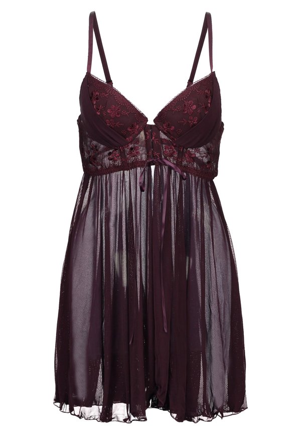 SEXY PUSH-UP NEGLIGÉ - Nightie - aubergine2