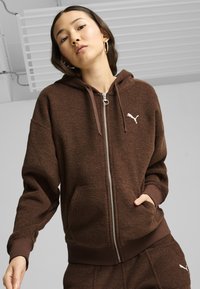 Puma MIT DURCHGEHENDEM REISSVERSCHLUSS - Giacca in pile - espresso brown