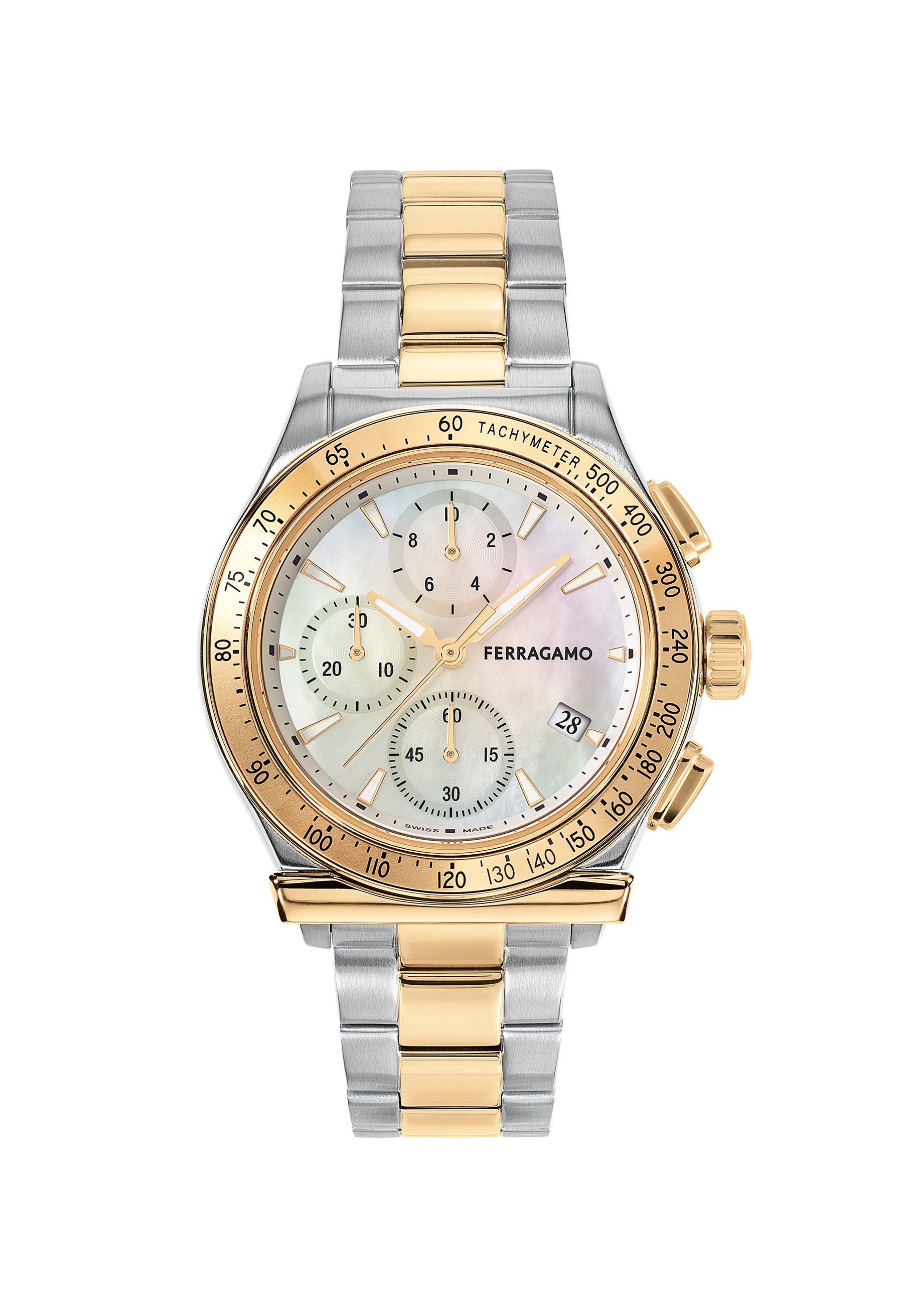 FERRAGAMO KW-1927 CHRONO LADY Chronograph watch two tone/gold