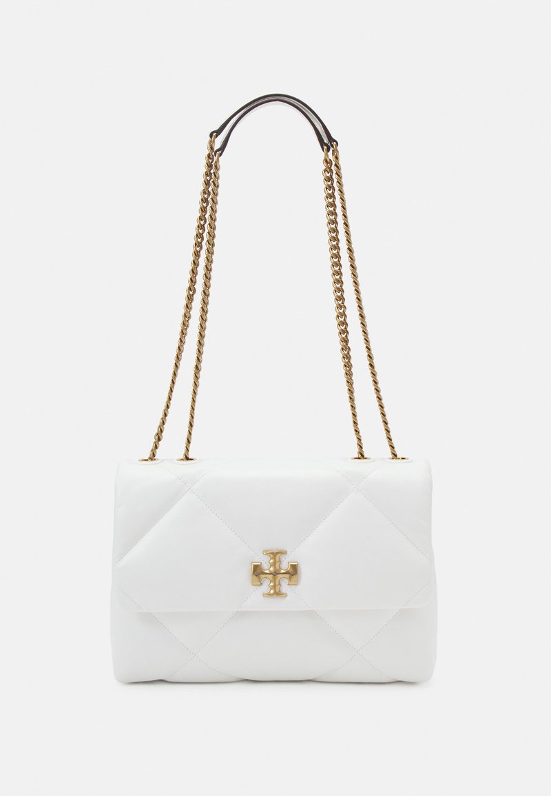 Tory Burch KIRA QUILT CONVERTIBLE SHOULDER BAG - Geantă de mână - blanc