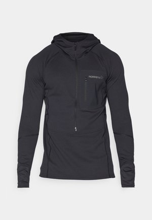 Norrøna SENJA WARM TRAIL RUNNING HOOD - Hoodie - caviar