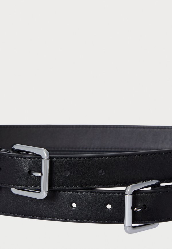 LEATHER DOUBLE BUCKLE STACKED WIDE BELT - Waist belt2