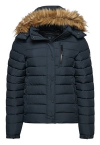 Superdry & Co HOODED PUFFER  - Winterjas - eclipse navy